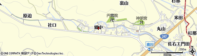 愛知県西尾市東幡豆町（郷中）周辺の地図