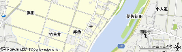 愛知県西尾市一色町大塚下古新110周辺の地図