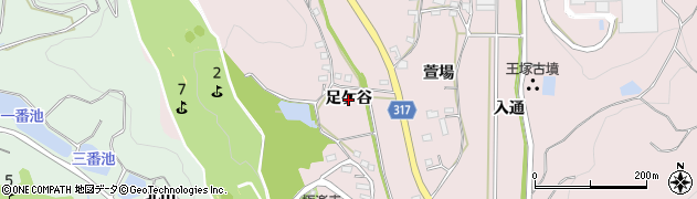 愛知県西尾市鳥羽町（足ケ谷）周辺の地図
