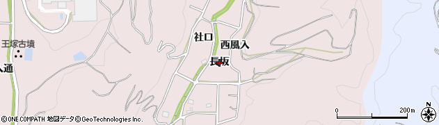 愛知県西尾市鳥羽町（長坂）周辺の地図