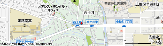 兵庫県姫路市大津区西土井182周辺の地図