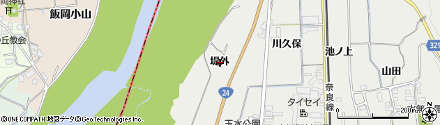 京都府綴喜郡井手町井手堤外周辺の地図