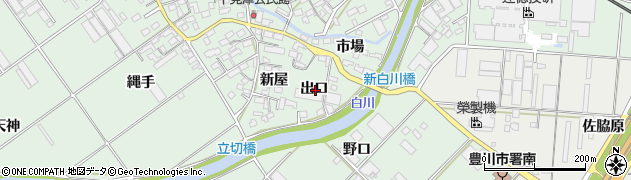 愛知県豊川市御津町下佐脇出口周辺の地図