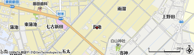 愛知県西尾市一色町対米（長池）周辺の地図