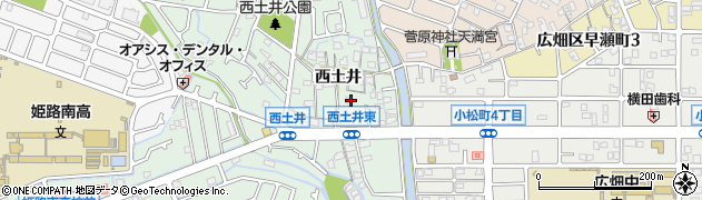 兵庫県姫路市大津区西土井58周辺の地図