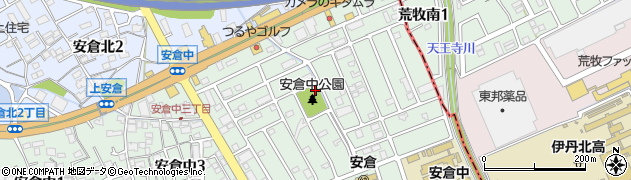 安倉中公園周辺の地図
