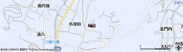 愛知県西尾市西幡豆町（柿迫）周辺の地図