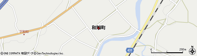 広島県三次市和知町周辺の地図