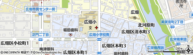 兵庫県姫路市広畑区清水町周辺の地図