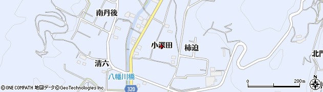愛知県西尾市西幡豆町（小深田）周辺の地図