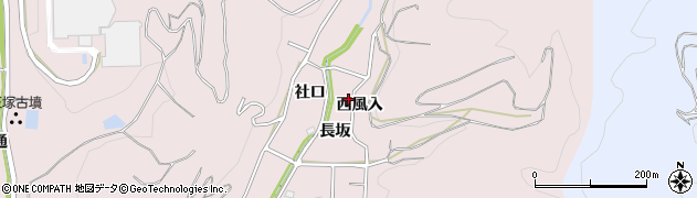 愛知県西尾市鳥羽町（西風入）周辺の地図