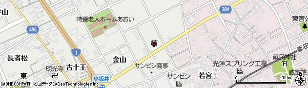 愛知県豊川市宿町（楠）周辺の地図