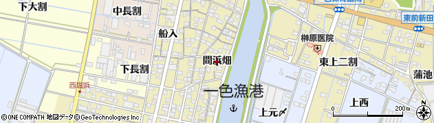 愛知県西尾市一色町一色（間浜畑）周辺の地図