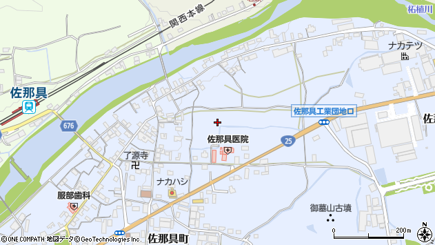 〒518-0001 三重県伊賀市佐那具町の地図