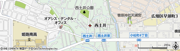 兵庫県姫路市大津区西土井168周辺の地図