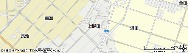 愛知県西尾市一色町野田（上野田）周辺の地図