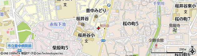 豊中宮山郵便局周辺の地図