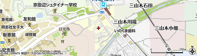 京都府京田辺市三山木垣ノ内周辺の地図