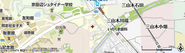 京都府京田辺市三山木垣ノ内周辺の地図