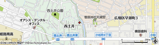 兵庫県姫路市大津区西土井43周辺の地図
