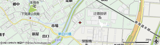 愛知県豊川市御津町下佐脇市場1周辺の地図