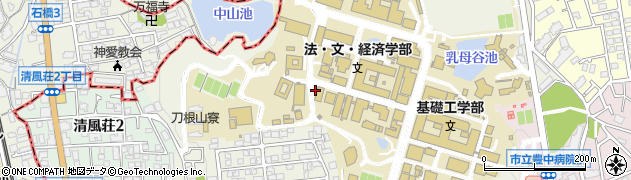 大阪大学　大学院法学研究科・法学部周辺の地図
