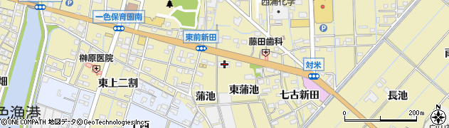 愛知県西尾市一色町対米蒲池24周辺の地図