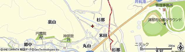 愛知県西尾市東幡豆町（三ケ根田）周辺の地図