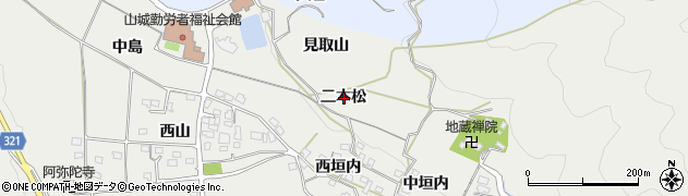 京都府綴喜郡井手町井手二本松周辺の地図