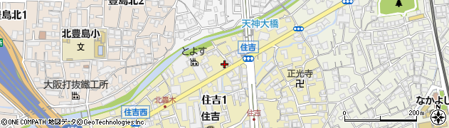 ファミリーマート池田住吉一丁目店周辺の地図