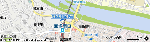 宝塚市立　南口会館周辺の地図