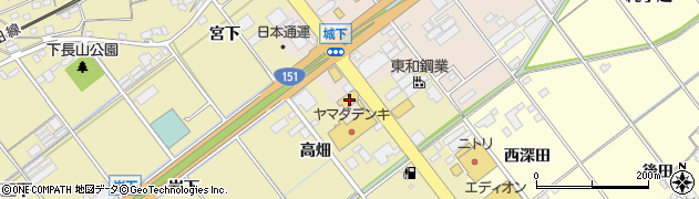 愛知県豊川市牛久保町城下78周辺の地図