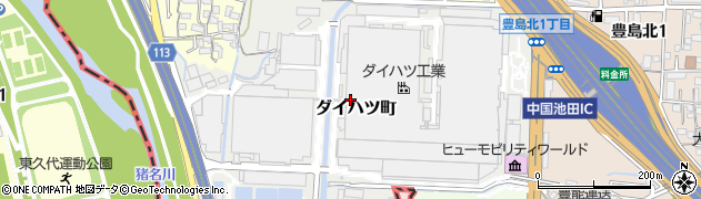 大阪府池田市ダイハツ町周辺の地図