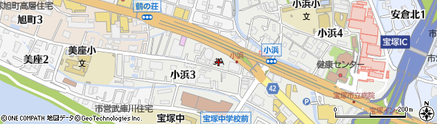 ＪＡ兵庫六甲ケアセンター宝塚周辺の地図