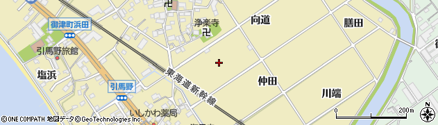 愛知県豊川市御津町御馬周辺の地図