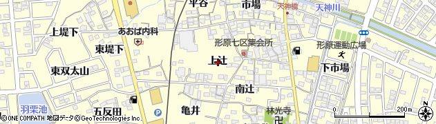 愛知県蒲郡市形原町上辻周辺の地図