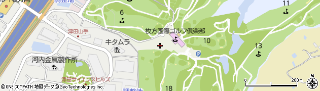 大阪府枚方市津田周辺の地図