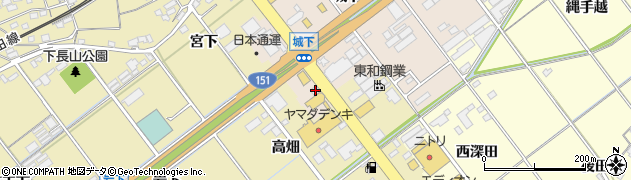 愛知県豊川市牛久保町城下79周辺の地図