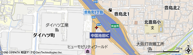池田ダイハツ本社前エコステーション周辺の地図