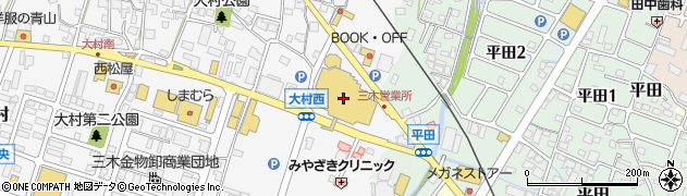 イオン三木店周辺の地図