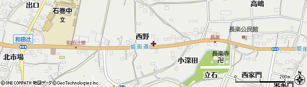 愛知県豊橋市石巻本町（西野）周辺の地図
