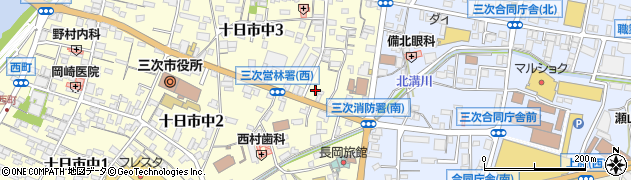 株式会社下山石油店　三次駅前給油所周辺の地図