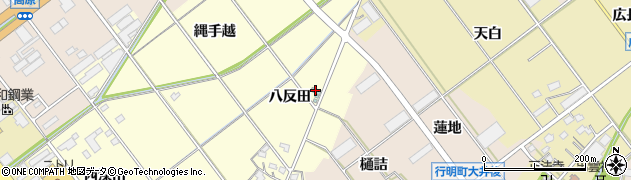愛知県豊川市正岡町（八反田）周辺の地図