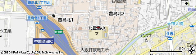 池田市立北豊島小学校周辺の地図