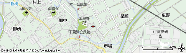 愛知県豊川市御津町下佐脇花ノ木周辺の地図