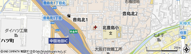 大阪府池田市豊島北周辺の地図