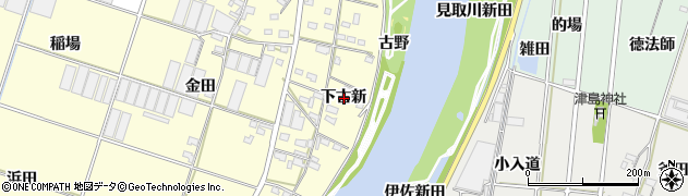 愛知県西尾市一色町大塚下古新周辺の地図