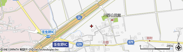 三重県伊賀市川西周辺の地図