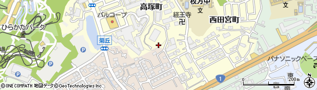 大阪府枚方市高塚町周辺の地図