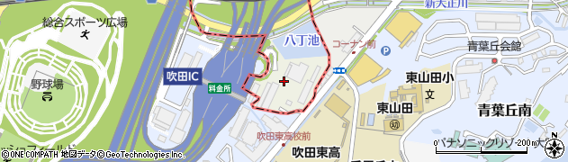 大阪府茨木市小坪井周辺の地図